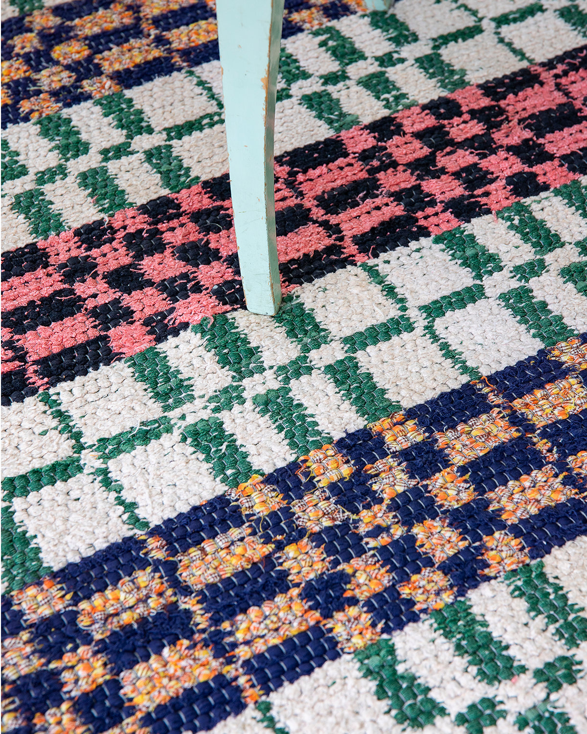 Checkered Rag Rug 2